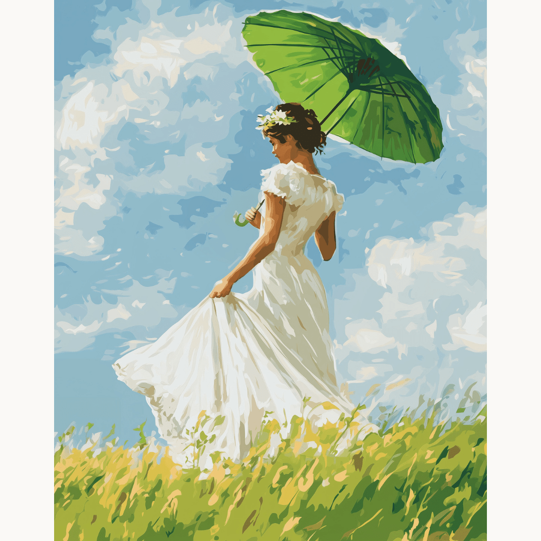 Woman with a Parasol - Number Artist Diamond Painting Kits