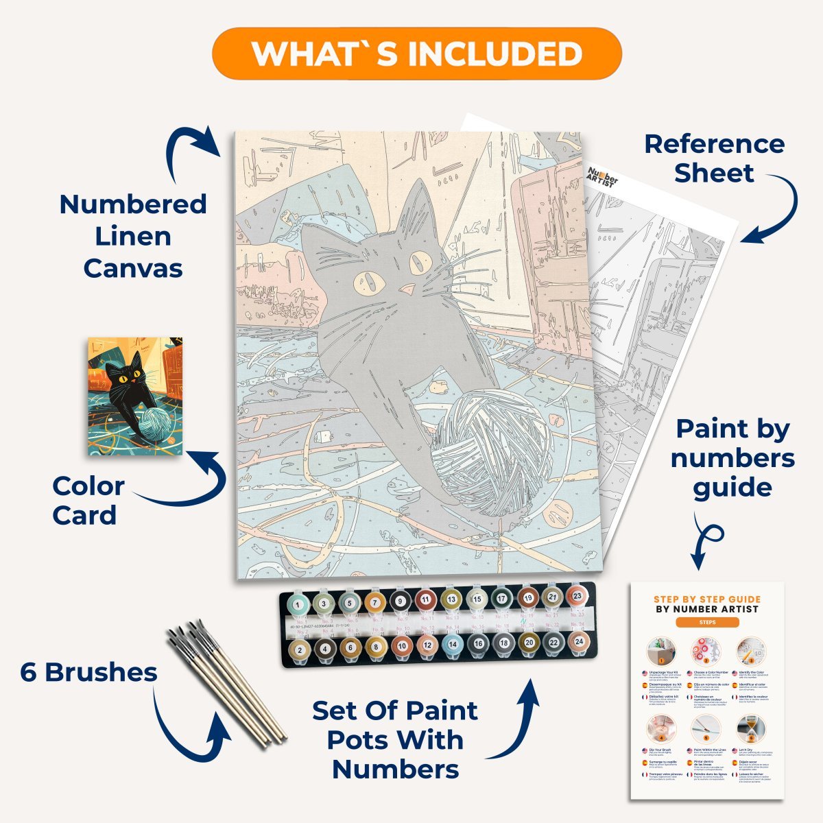 Yarn Catcher - Number Artist Diamond Painting Kits