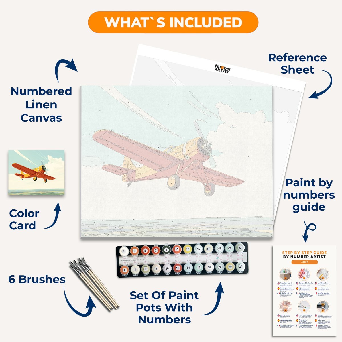 Yellow Aviator - Number Artist Diamond Painting Kits