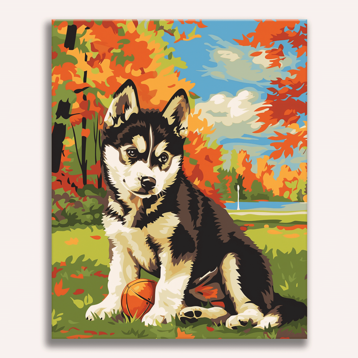Young Husky - Number Artist Diamond Painting Kits